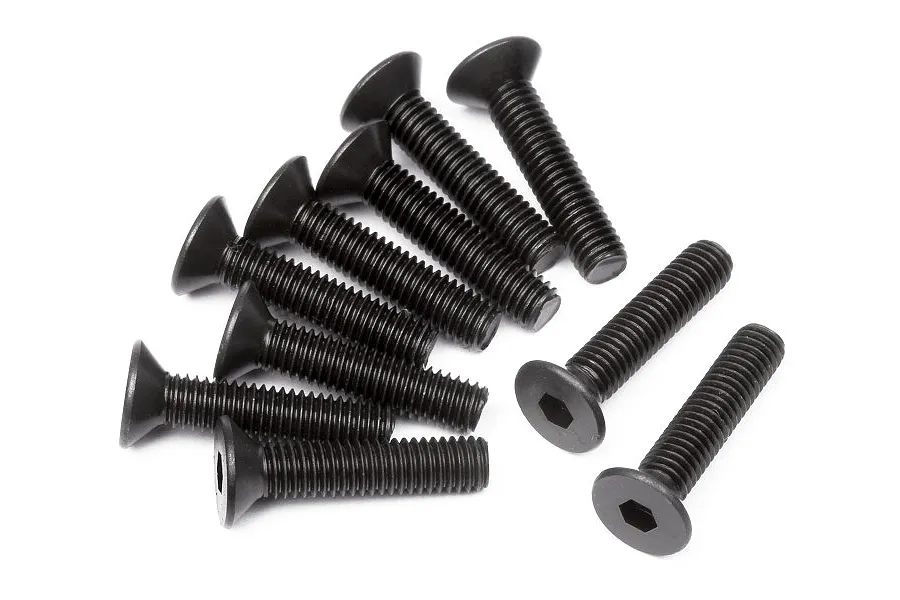 HPI 3x14mm Fine Thread Countersunk Head Screws 10Pcs image 4930