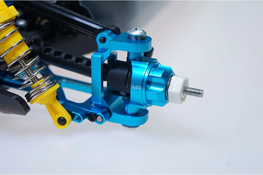 Yeah Racing Tamiya TT02B Blue Aluminium Steering Hubs 2Pcs image 49301