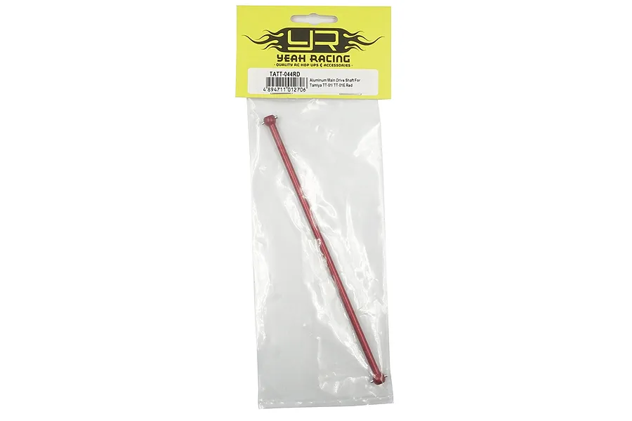 Yeah Racing red aluminium main drive shaft for Tamiya TT-01 in original retail packaging.