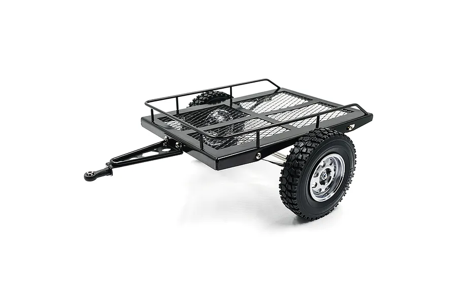 Yeah Racing 1/10 Black Heavy Duty Metal Leaf Spring Hitch Mount Trailer image 49327