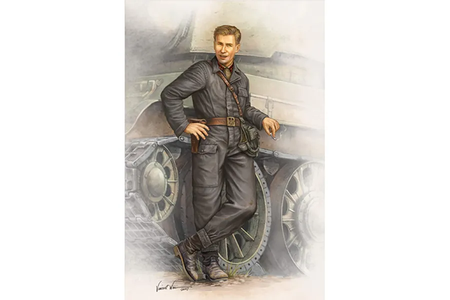 Trumpeter 1/16 1942 WWII Soviet Army Tank Crewman Scaled Plastic Model Kit image 49530
