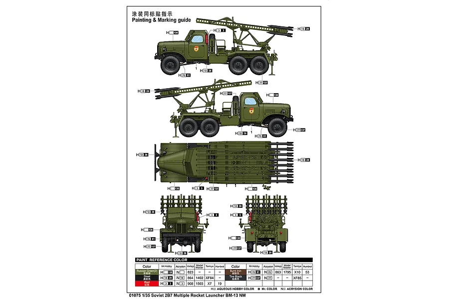 Trumpeter 1/35 Soviet 2B7 Multiple Rocket Launcher BM-13 NM Scaled Plastic Model Kit image 5