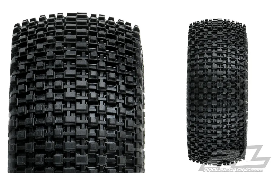 Pro-Line 2.2/3.0&amp;quot; Gladiator M2 (Medium) Tyres on Black Raid Rims - Glued Wheels 2Pcs w/ Hex Mounts image 49673