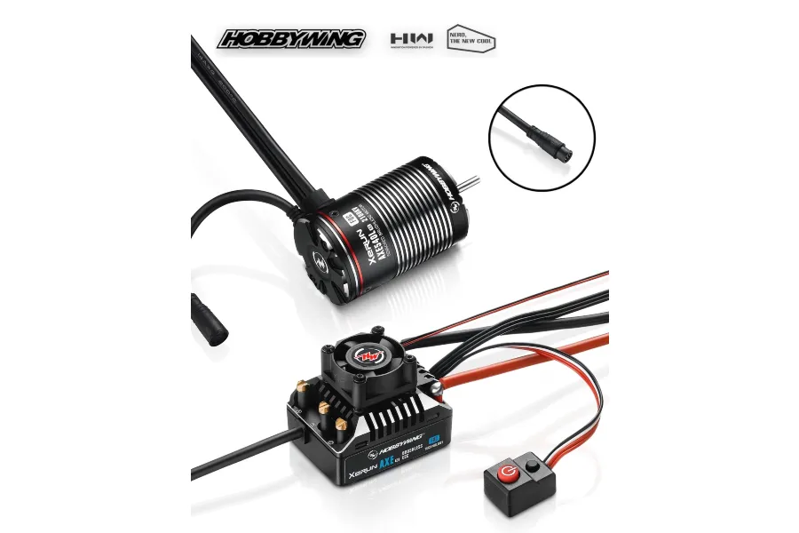 Hobbywing XeRun AXE 540L R2 2100Kv FOC Sensored Brushless 80A Motor and ESC Crawler Combo image 49697