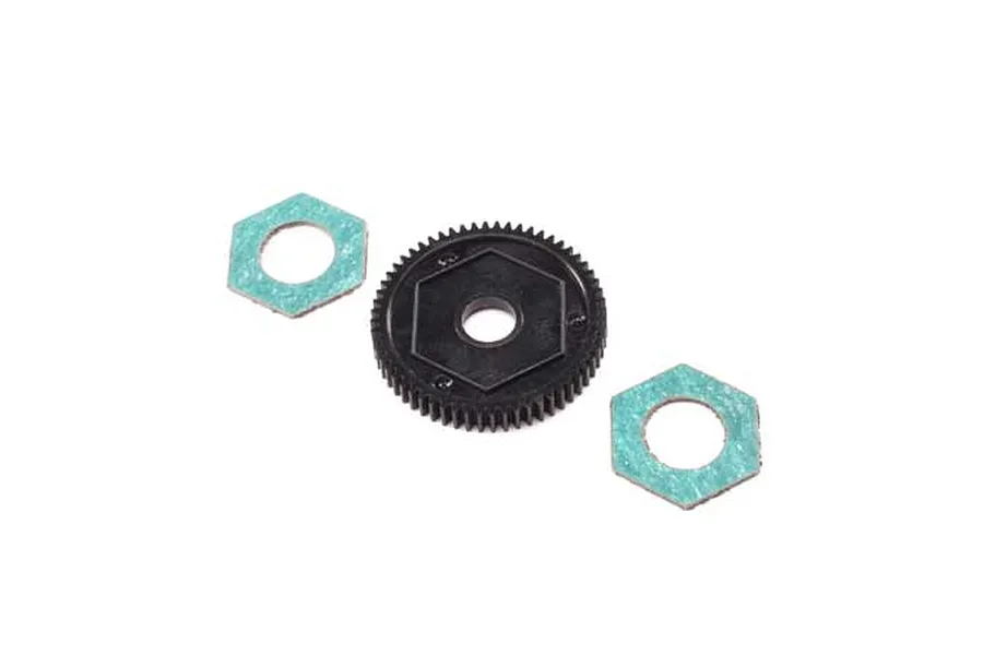 Losi 60T 48dp/0.5Mod Spur Gear w/ Slipper Pads 3Pcs image 49732
