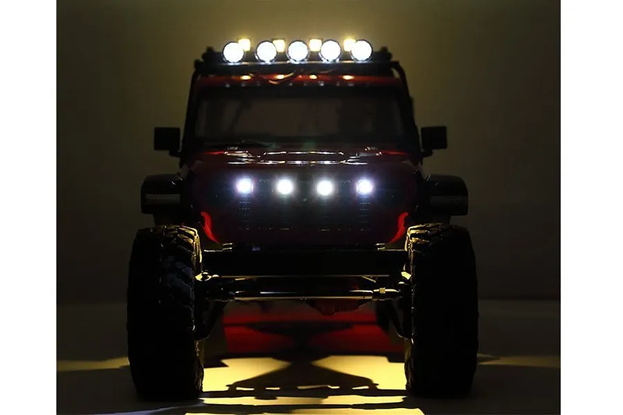 GPM Red SCX10 III Chassis Lights LED Set 4Pcs w/ Hardware image 49756