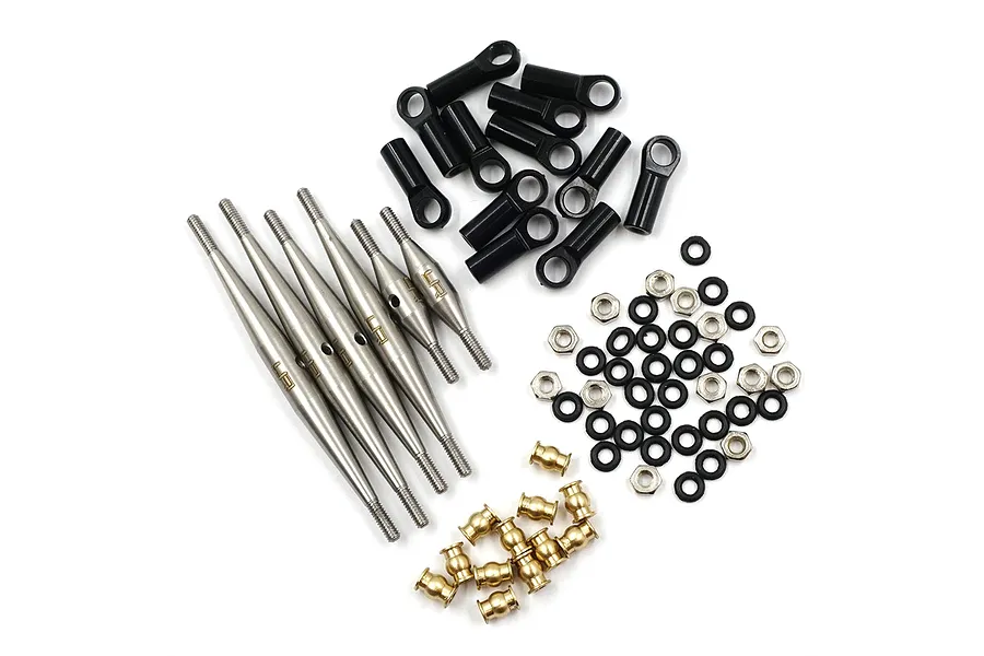 Yeah Racing Gunmetal Steel Axial SCX24 Deadbolt Linkages Set image 49798