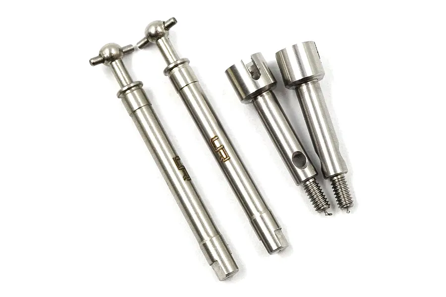 Yeah Racing Silver Steel SCX24 Front Drive Shafts 2Pcs image 49831