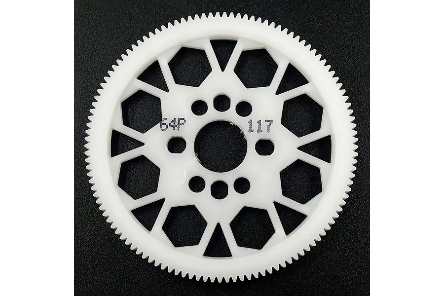 Yeah Racing Delrin Competition Drift 117T 64dp/0.4Mod Spur Gear image 49837