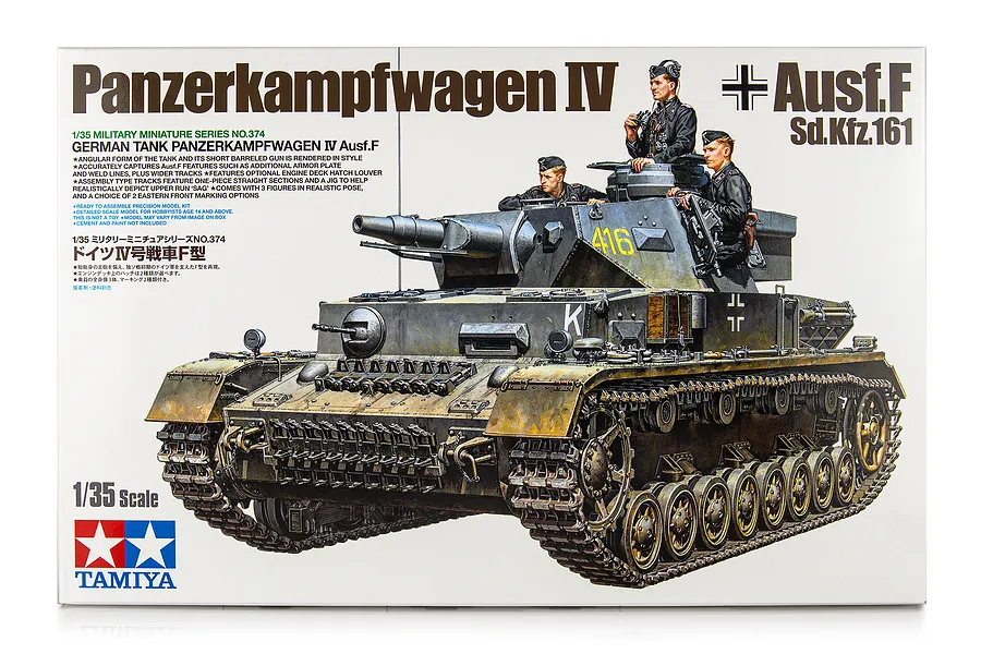 Tamiya 1/35 German Panzerkampfwagen IV Ausf.F Tank Scaled Plastic Model Kit image 49928