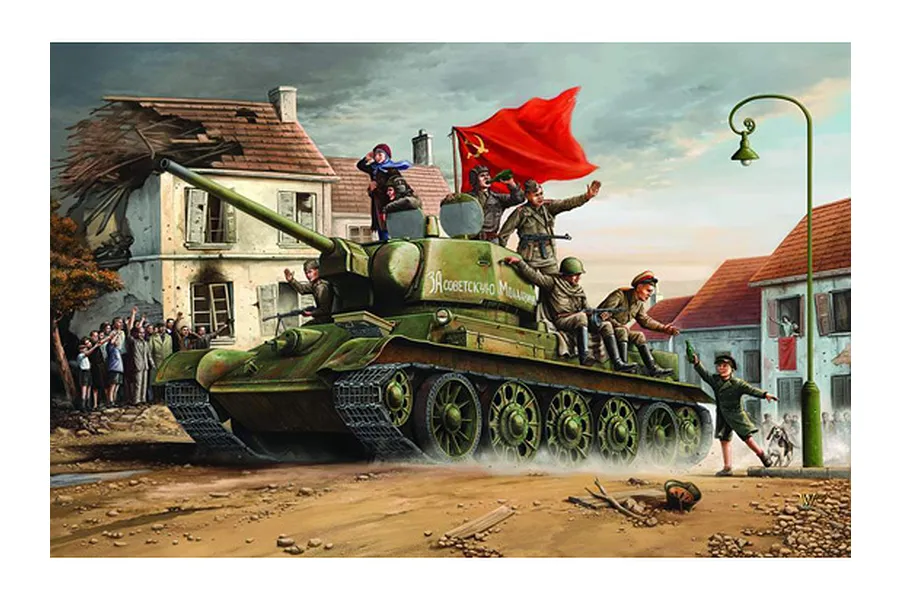 Trumpeter 1/16 1943 T-34-76 Medium Tank Scaled Plastic Model Kit image 49966