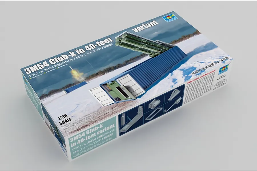 Trumpeter 1:35 3M-54 Club-K 40-Foot Container Missile Launch System Scaled Plastic Model Kit image 50017