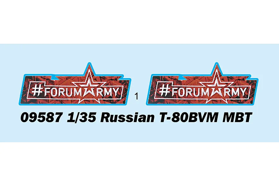 Trumpeter 1/35 Russian T-80BVM Battle Tank Scaled Plastic Model Kit image 50061