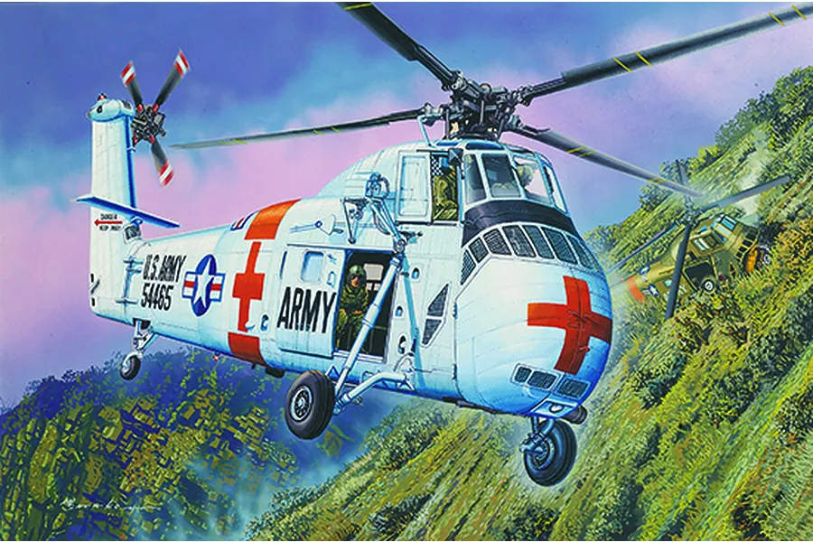 Trumpeter 1/48 US CH-34 Army Rescue Helicopter Scaled Plastic Model Kit image 50075