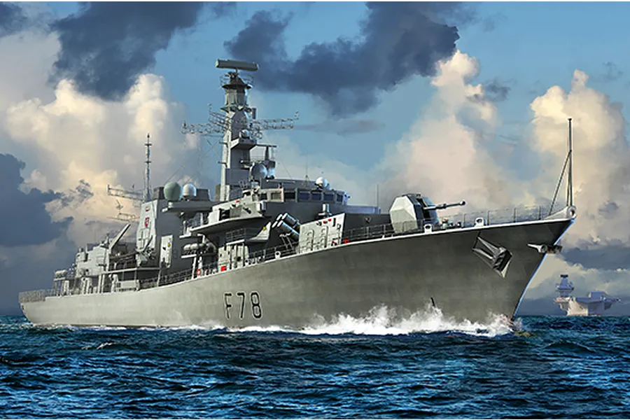 Trumpeter 1/700 British Royal Navy HMS Type 23 Kent (F78) Frigate Scaled Plastic Model Kit image 50137