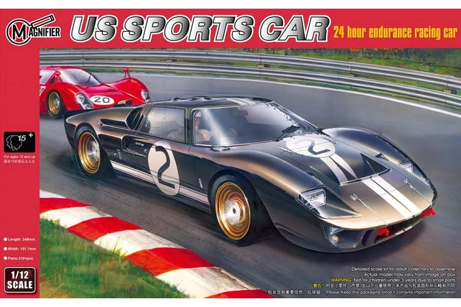 Magnifier 1/12 1966 Le Mans Winning Coupe Scaled Plastic Model Kit image 50180