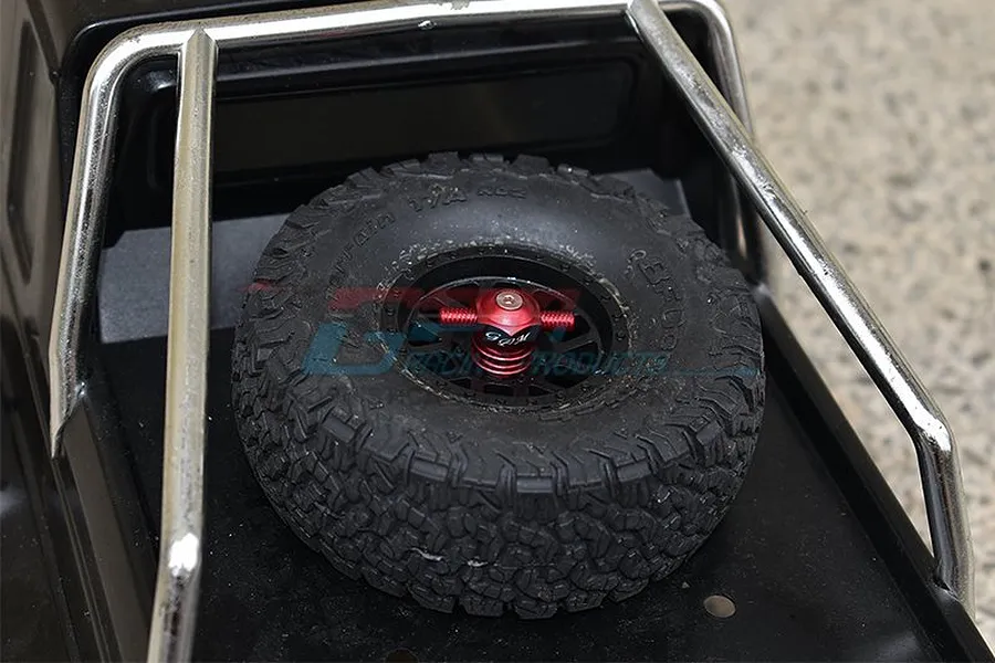 GPM Red Aluminium Spare Tyre Support Mount &amp;amp; Tyre Lock 2Pcs image 2