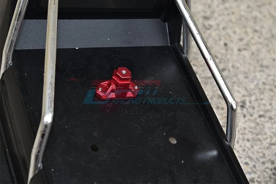 GPM Red Aluminium Spare Tyre Support Mount &amp;amp; Tyre Lock 2Pcs image 4