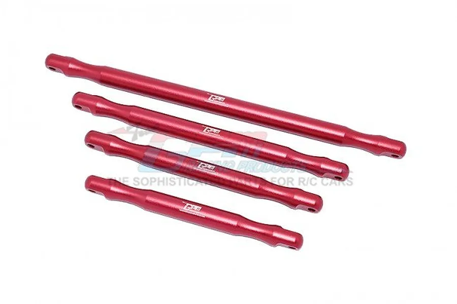 GPM Red Aluminium 1/5 Outcast 8S BLX Front &amp;amp; Rear Support Brace Bar Set image 50193