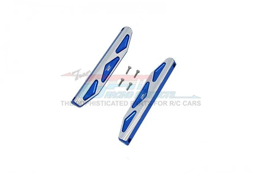 GPM Blue Aluminium Hoss 4X4 VXL Chassis Nerf Bars w/ Silver Inlay (Version A) image 50207