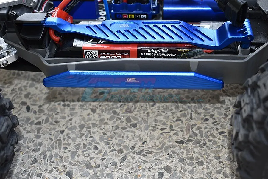GPM Blue Aluminium Hoss 4X4 VXL Chassis Nerf Bars (Long Version) image 50213