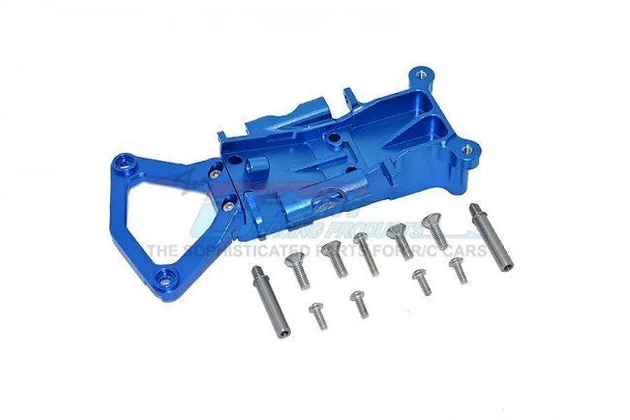 GPM Blue Aluminium XO-1 Front Gear Box Case w/ Hardware image 50215