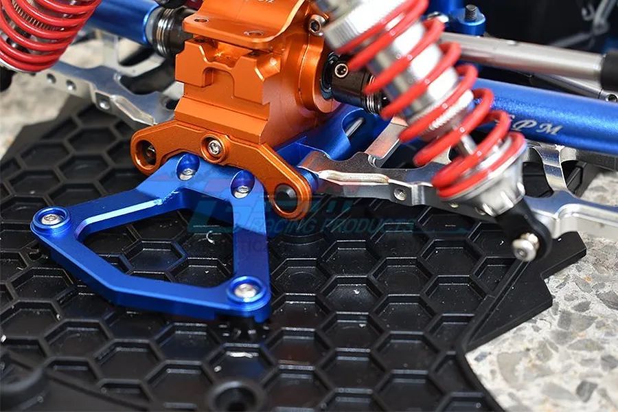 GPM Blue Aluminium XO-1 Front Gear Box Case w/ Hardware image 3