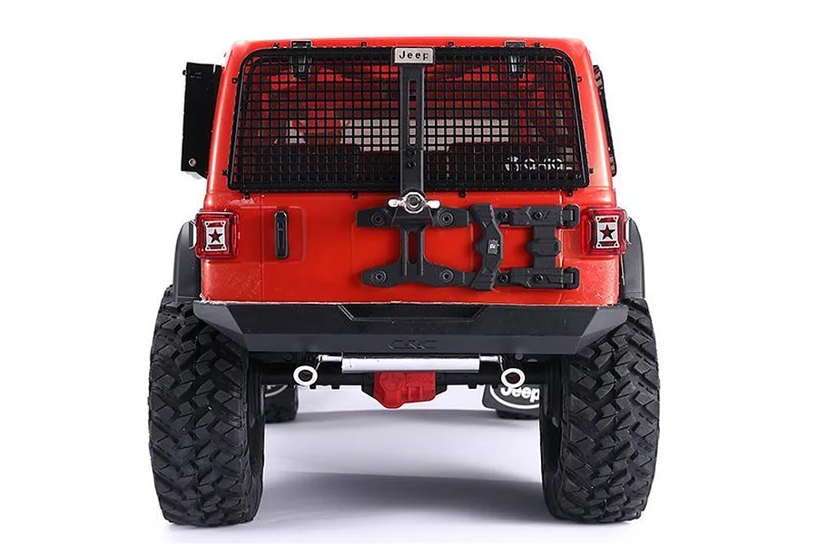 GPM Black SCX10 III Spare Tyre Support Mount &amp;amp; High Taillight Set image 50239