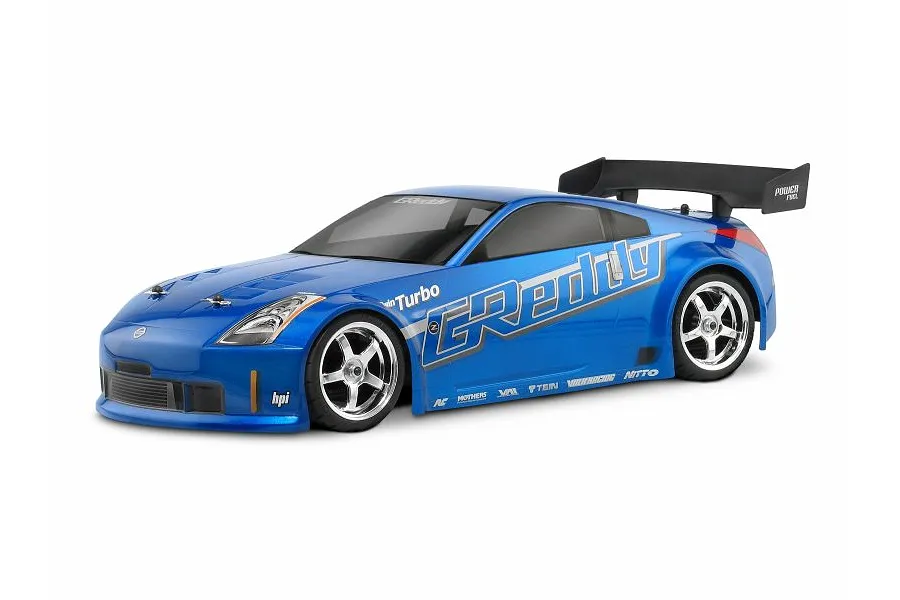 HPI 1/10 Nissan 350Z Greddy Twin Turbo Unpainted Body Shell image 5037