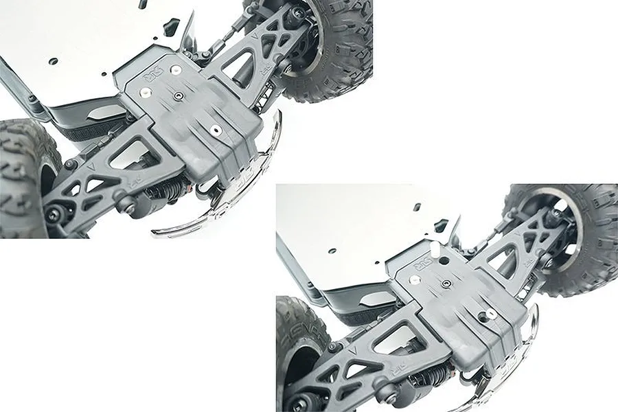 GPM ARRMA Big Rock Stainless Steel Hollow Version Skid Plates 3Pcs w/ Hardware image 50383