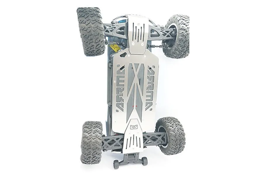 GPM ARRMA Big Rock Stainless Steel Hollow Version Skid Plates 3Pcs w/ Hardware image 50385