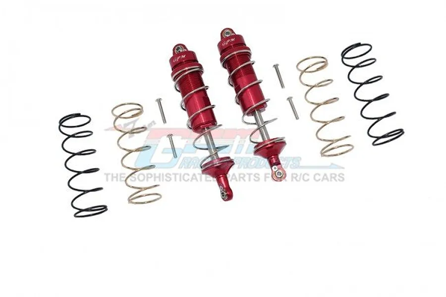 GPM Red Aluminium 1/10 Kraton 4X4 4S BLX 120mm Rear Thickened Shocks Complete 10Pc Set image 50395