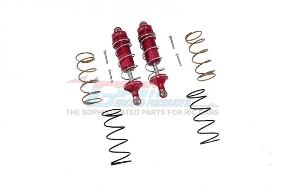 GPM Red Aluminium 1/10 Kraton 4X4 4S BLX 107mm Front Thickened Shocks Complete 10Pc Set image 50399