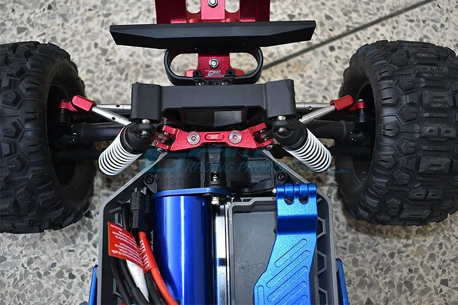 GPM Blue Aluminium 1/10 Hoss 4X4 VXL Front &amp;amp; Rear Tie Rods &amp;amp; Stabilisers 6Pcs w/ Hardware image 4