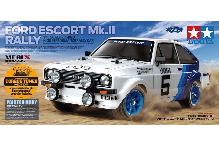 Tamiya MF-01X Ford Escort MK.II RC Rally Car Electric 4WD 1/10 Scale Kit image 50441