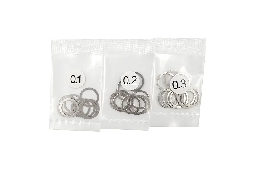 Yeah Racing Stainless Steel 8x10mm Washer Shim Set 0.1,0.2,0.3mm image 50544