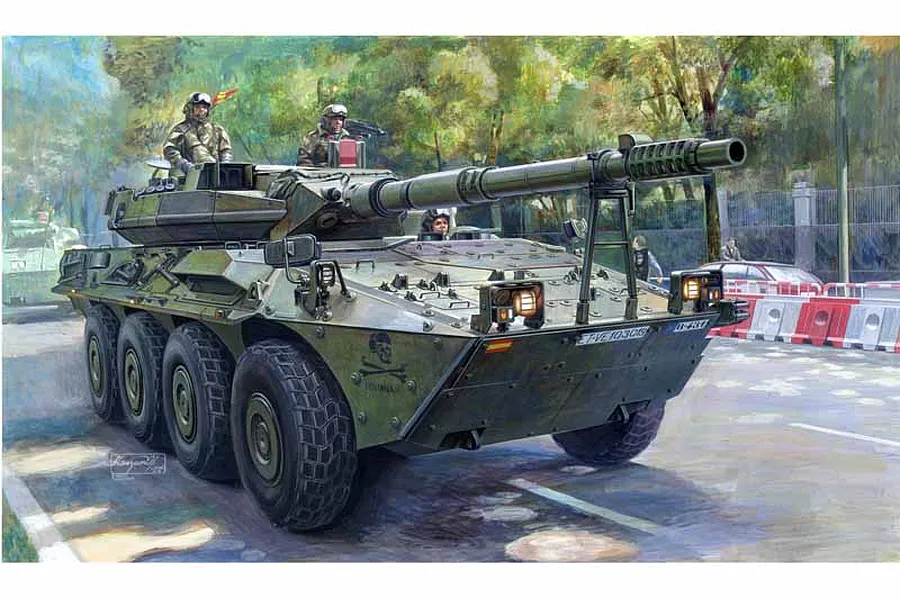 Trumpeter 1/35 Spanish Army VRC-105 Centauro RCV Armoured Vehicle Scaled Plastic Model Kit image 50559