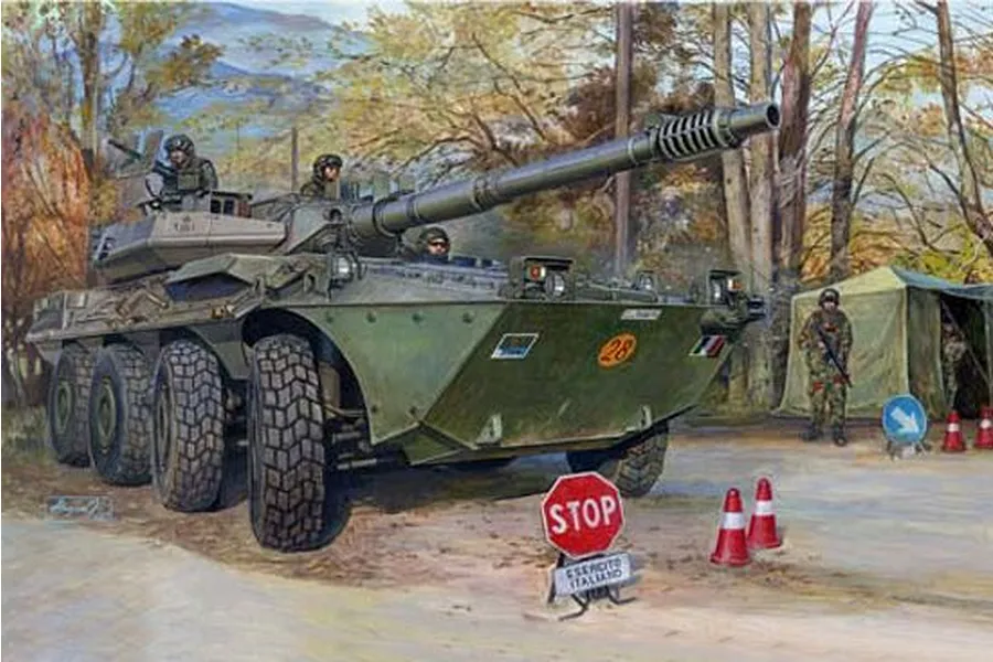 Trumpeter 1/35 Italian B1 Centauro AFV Late Version (3rd Series) Armoured Vehicle Scaled Plastic Model Kit image 50594