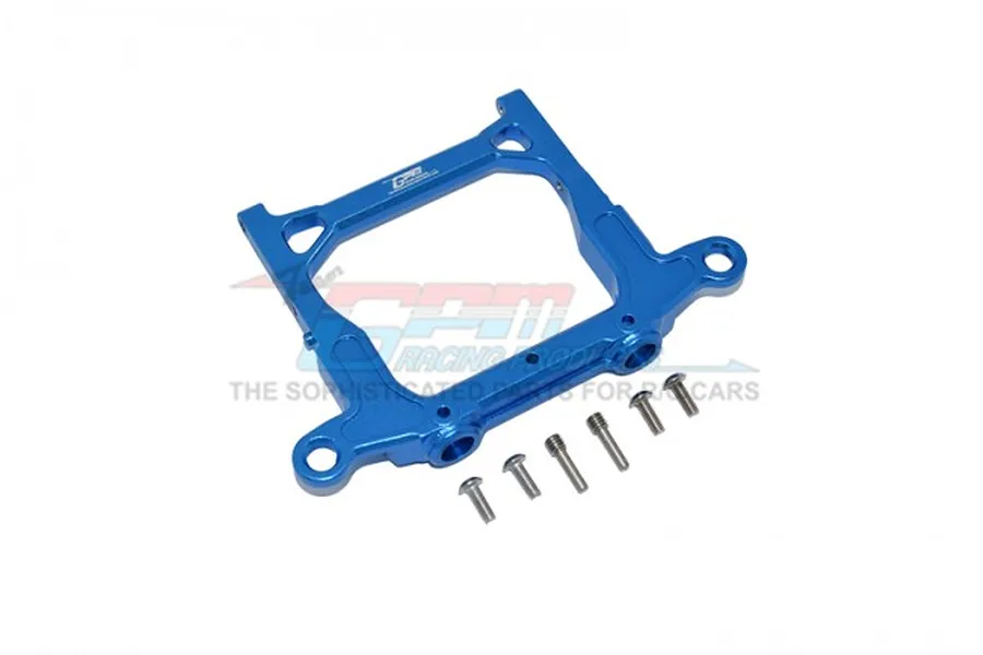 GPM Blue Aluminium 1/10 SCX10 III Jeep Gladiator Rear Bumper Mount w/ Hardware image 50612