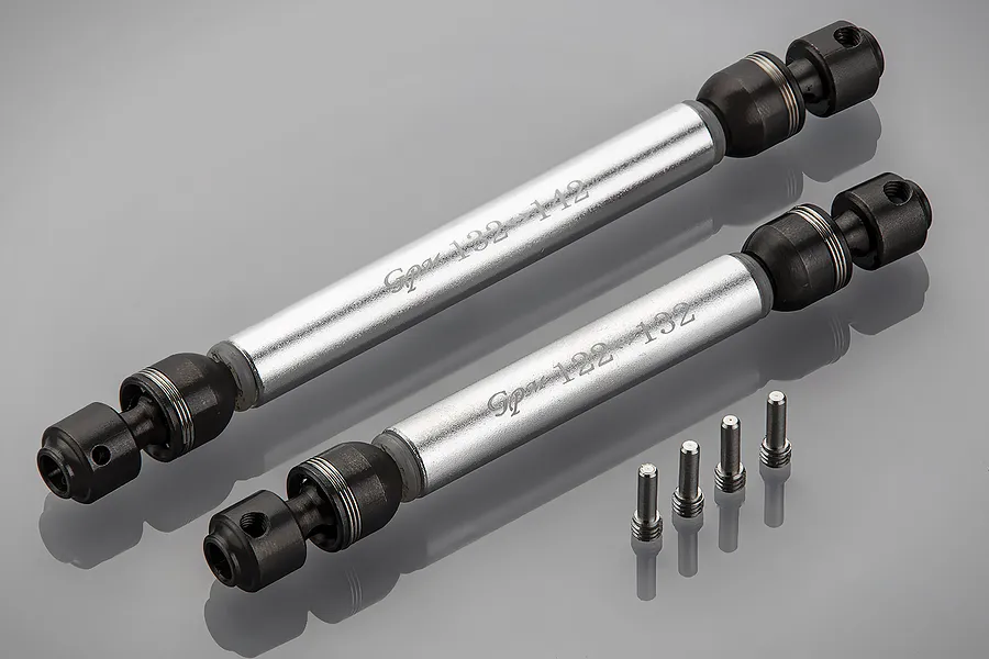 GPM Silver Aluminium &amp;amp; Steel CVD Drive Shafts 2Pcs w/ Hardware image 1