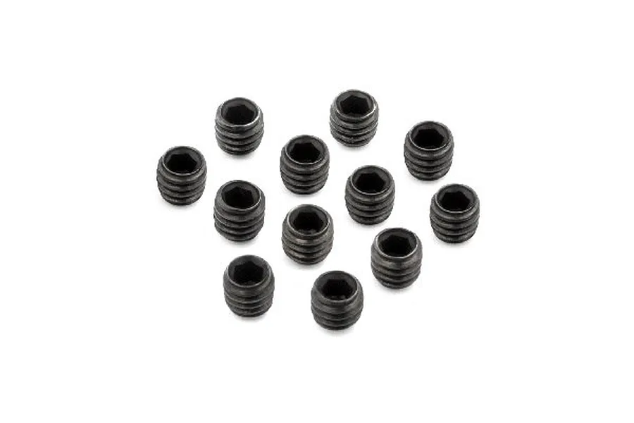 Blackzon 2.5x2.5mm Fine Thread Grub Screw 12Pcs image 50687