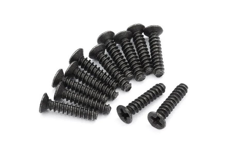 Blackzon 2.6x12mm Coarse Thread Countersunk Head Screws 12Pcs image 50688
