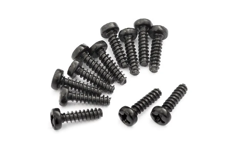 Blackzon 2.6x10mm Coarse Thread Button Head Screws 12Pcs image 50693