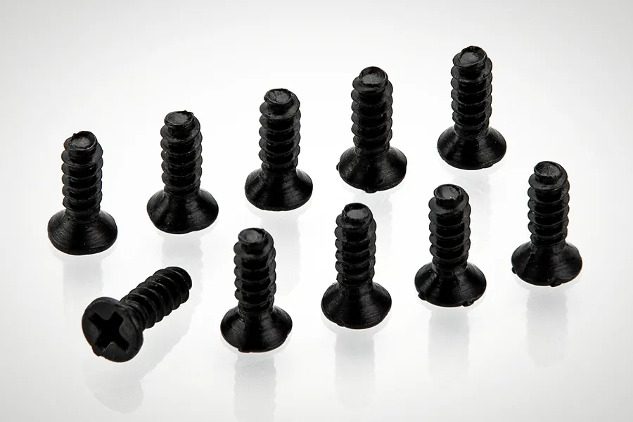 Blackzon 2.6x8mm Coarse Thread Countersunk Head Screws 10Pcs image 50710