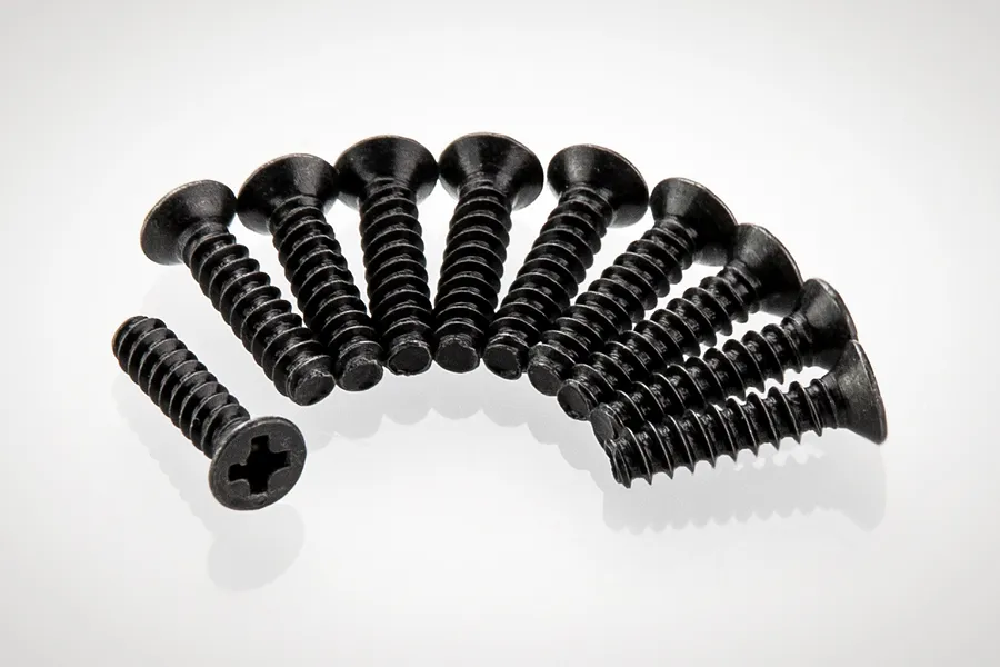 Blackzon 2.3x10mm Coarse Thread Countersunk Head Screws 10Pcs image 50712