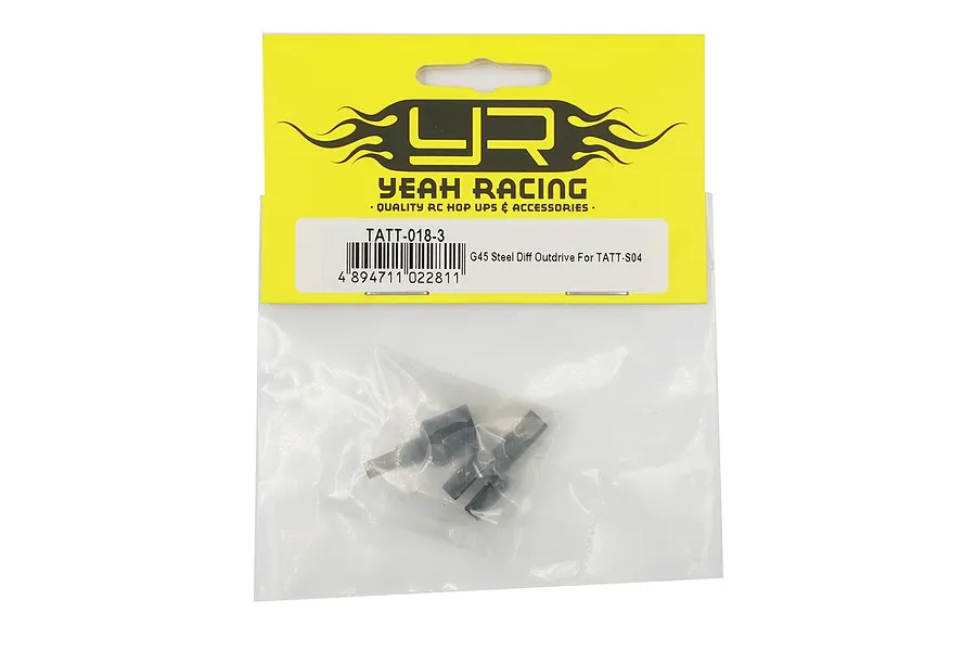 Yeah Racing G45 Steel Tamiya TT-02 Differential Drive Cups 2Pcs image 51054