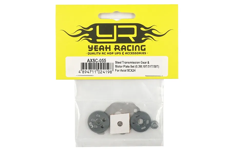Yeah Racing SCX24 Steel Centre Transmission Set w/ Plate image 51070
