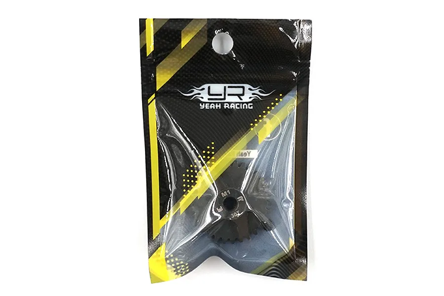 A Yeah Racing 30T 1Mod pinion gear in its original black and yellow retail packaging.