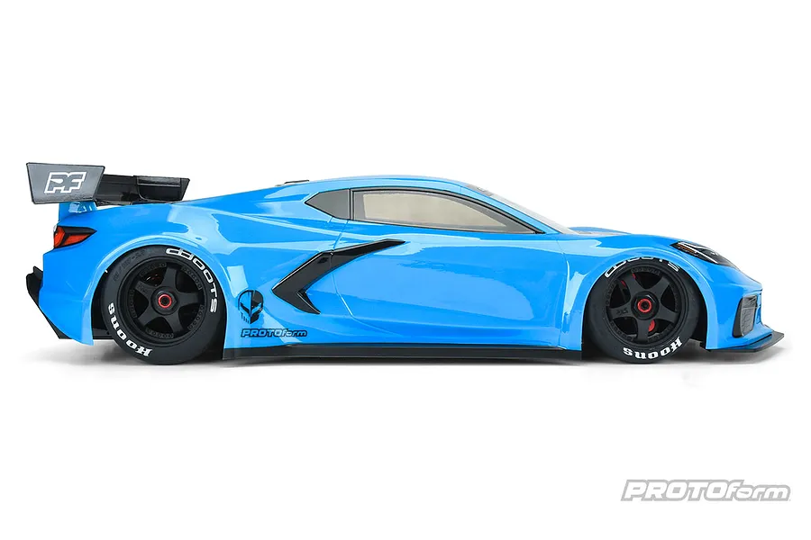 Pro-Line 1/7 Chevrolet Corvette C8 Unpainted Body Shell w/ Decal Sheet image 51246