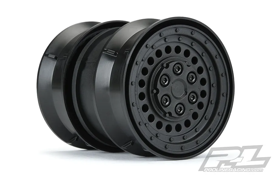 Pro-Line 1.9&amp;quot; Black Plastic Carbin Dually Internal Beadlock Rock Crawler Rims 2Pcs image 51273